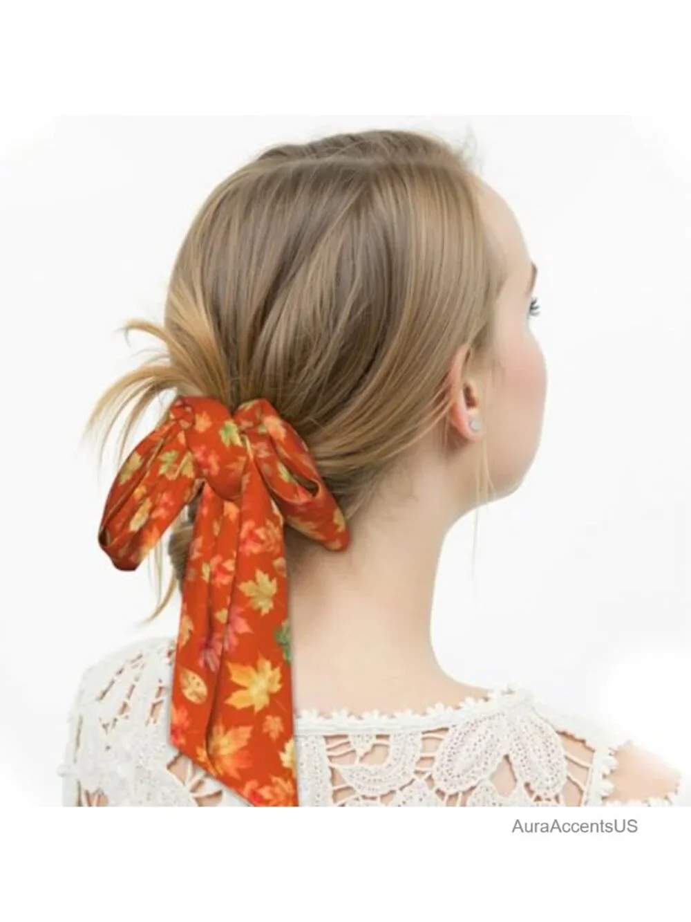Long Silk Feel Satin Skinny Scarf for Neck Head Hair Ponytail Handbag